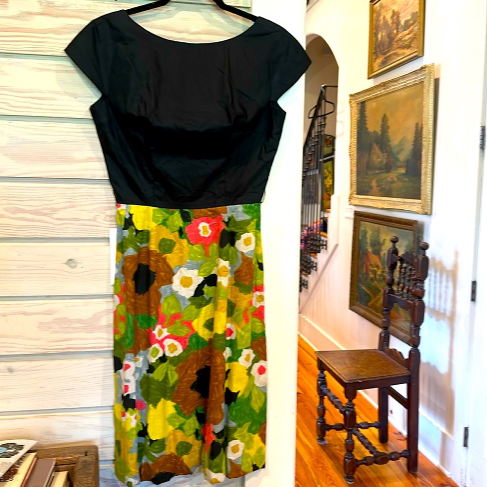 VINTAGE floral MOD retro handmade dress